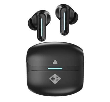 Cosmic Byte CosmoBuds X220 True Wireless Earbuds (TWS), BT 5.3, 40ms Latency GOD Mode™, Music Mode, 40Hrs, DNS, ENC, IPX5, Voice Assistant (Black)