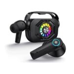 Cosmic Byte CosmoBuds X50 True Wireless Earbuds (TWS), BT 5.3, 40ms Latency GOD Mode™, Music Mode, RGB, 40Hrs, ENC, DNS Quad Mics, IPX5, Voice Assistant (Black)