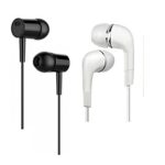 DVTECH Combo Pack of 02 Wired Stereo Earphone Super Bass Hands-Free with Line in Mic, Calling 3.5mm, (White & Black)