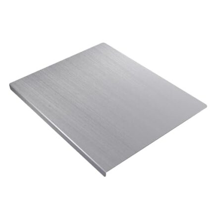 Darkpyro 304 Stainless Steel Chopping Board | Free 2 Steel Straws | Cutting Board with Round Edge| Kitchen Counter Top | Kneading Board for Cutting and Chopping with Lip Bend | 40 X 32 CM