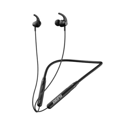 Defy Crestx Bluetooth Neckband with 16 Hours Playback, Fast Charge, Low Latency & 10Mm Drivers(Active Black) - in Ear