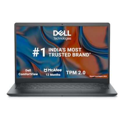 Dell 14 Laptop, AMD Ryzen 5-5625U Processor, 8GB DDR4, 512GB SSD, 14.0" (35.56cm) FHD, Win 11 + MSO'21, McAfee 15 Months, Carbon Black, Spill-Resistant Keyboard, Thin & Light- 1.48kg