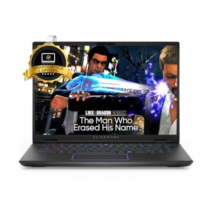 Dell [Smartchoice] Alienware M16 R2 Gaming Laptop,Intel Ultra 9 185H,32GB DDR5,1TB SSD,Nvidia RTX 4070 8 Gb GDDR6,16" (40.6Cm) QHD+ 240Hz,Nvidia G-Sync +Alienfx RGB Backlit Kb,Dark Metallic,2.61Kg