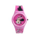 Disney Nylon Mickey Mouse Character For Kids Round Analogue Wrist Watch | Birthday Gift For Boys & Girls - Age 3 To 12 Years (Mickey Pink)