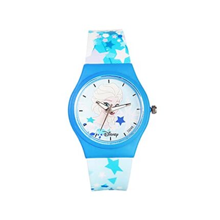 Disney Nylon Princess Magisstar Blue Cute Round Analogue Wrist Watch For Kids Birthday Gift For Girl Age 3 To 12 Years (Blue)