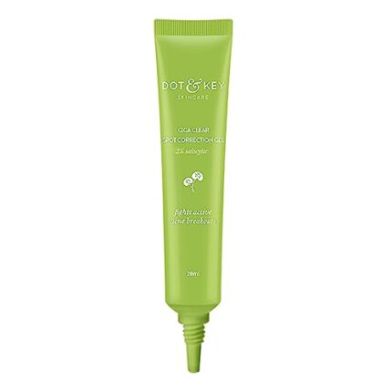 Dot & Key Cica Clear Spot Correction Gel for Active Acne | Soothing, Lightweight & Non Drying | Reduces Active Acne & Redness | Fades Acne Scars & Dark Spots | For Oily, Acne Prone Skin | For Women & Men | 20ml