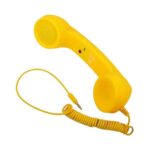 Drumstone 𝟏𝟓-𝐘𝐞𝐚𝐫 𝐖𝐚𝐫𝐫𝐚𝐧𝐭𝐲 Coco Phone Anti-Radiation Handset Receiver | Retro Mobile Phone Handset with 3.5mm Jack | Radiation-Free Design for Clear Calls | Compatible with Smartphones