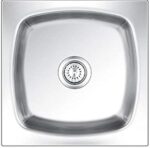 ECM - Nirali Popular Range - Grace Plain Junior - Kitchen Stainless Steel Sink (12 x 12 inch, Glossy Finish)