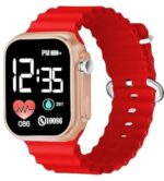 EL SMO Ultra Digital Dial Waterproof Smart LED Display Kids Watch for Boys & Girls, Men & Women, Birthday Gift, 4-15 Years, Pack of 1, Red