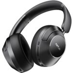 EarFun Wave Pro Active Noise Canceling Headphones, Wireless Over Ear Bluetooth Headphones, LDAC Hi-Res Sound, 5 Mics AI Clear Call, 80H Playtime, Multipoint Connection, Custom EQ, Silver Black