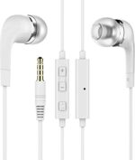 Earphones for Sam-Sung Galaxy A14 / A 14 Earphones Original Like Wired Noise Cancellation In-Ear Headphones Stereo Deep Bass Head Hands-free Headset Earbud With Built in-line Mic, Call Answer/End Button, Music 3.5mm Aux Audio Jack (YR13, White)