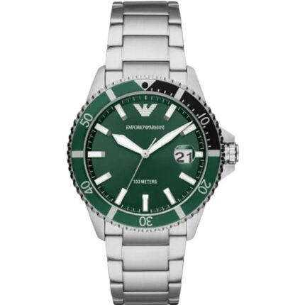 Emporio Armani Diver Analog Green Dial Men's Watch-AR11338