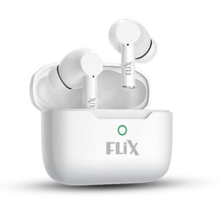 FLiX(Beetel Nitro Buds T20 Ear Buds TWS,BT v5.3,Quad Mic & Environmental Noise Cancellation,13MM Super Bass Drivers,40MS Low Latency Gaming,Upto 22Hrs Playtime,IPX3,Voice Assist(White)