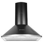 Faber 60 cm 1000 m³/HR Pyramid Kitchen Chimney || 12 year warranty on Motor|| Motor- 240 Watt (HOOD CLASS PRO PB BK LTW 60, Baffle Filters,Black)