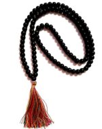 Firmus Shaligram Mala Original 108 Beads Big Size 8 mm Black from Gandaki River Nepal