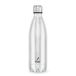 Flair Triumph Vacuum Insulated Stainless Steel Bottle 500 ML Silver with Cap Black Color, Hot or Cold Temperatures for up to 24 Hours, Leak Proof, Office, Gym, Home, Kitchen, Hiking, Treking, Travel