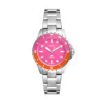 Fossil Stainless Steel Analog Pink Dial Women's Watch-Es5351, Band Color-Silver