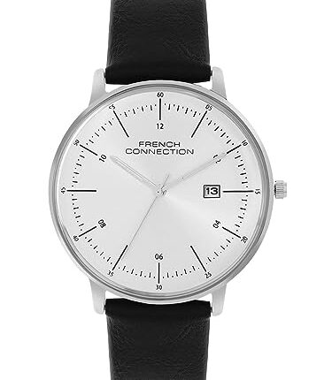 French Connection Spring-Summer 2023 Analog Silver Dial Men's Leather Watch-Fcn00094B