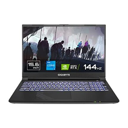 GIGABYTE G5 GE-51IN213SH with 15.6" FHD 144Hz, Intel 12th Gen i5-12500H,Nvidia RTX 3050 4G Gaming Laptop (8GB DDR4 Memory/Windows 11 Home/64bit + Office 365 / Gen4 512 GB SSD Black)