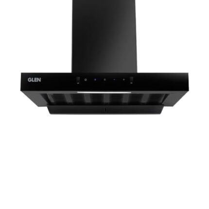 GLEN 60 cm 1200 m3/hr Auto-Clean Filterless Kitchen Chimney (Hood Anya,Touch+Motion Sensor Controls,Black)