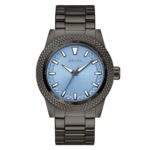 GUESS Stainless Steel Analog Blue Dial Men's Watch-U1417G3M, Band Color:Gray