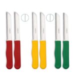 Godrej Cartini Premium Kitchen Knife Knife for Chopping, Dicing & Cutting Fruits & Vegetables (Multicolor, Pack of 6)