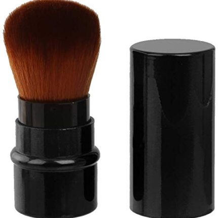 Gugzy Retractable Pro Beauty Kabuki Makeup Cosmetic Face Powder Foundation Blush Brush (Black)