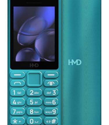HMD 105 4G Keypad Phone with YouTube, Built-in UPI App, Phone Talker, Long-Lasting Battery, Type - C, Wireless FM Radio | Cyan