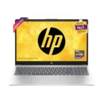 HP Laptop 15, Enhanced by AI, AMD Ryzen 5 7535HS, 15.6-inch (39.6cm), FHD, 8GB DDR5, 512GB SSD, AMD Radeon Graphics, 1080p FHD Camera w/Privacy Shutter, Backlit KB (Win 11, Silver, 1.59kg), fc1004AU