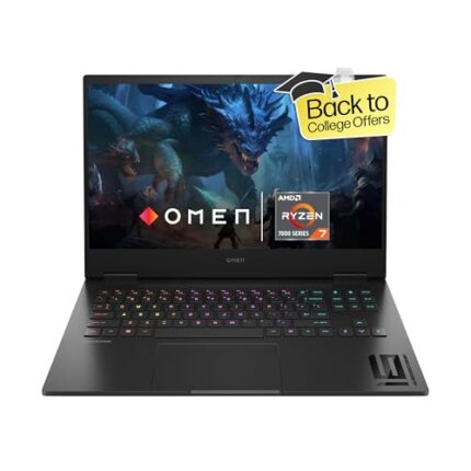 HP OMEN Gaming Laptop, AMD Ryzen™ 7 7840HS,16.1inch(40.9cm),FHD,Anti-Glare,32GB RAM DDR5,1TB SSD,8GB RTX 4060 GPU,Windows 11,MSO21,Shadow Black,2.37kg,16-xd0017AX