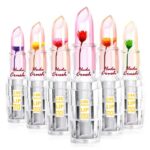 HUDACRUSH Beauty Waterproof Crystal Clear Beautiful Jelly Flower Lipstick Long Lasting Lip Balm Lips Moisturizer Magic Temperature Color Change Lip Gloss Flower Infused Lipstick (6)