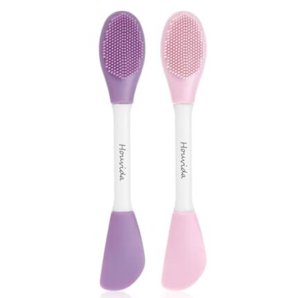 Houvida Silicone Face Mask Applicator, Facial Mask Brushes for Mud, Charcoal, Clay Mixed Mask, Soft Makeup Beauty Brush Tools for Apply Cream, Lotion (2 Packs)