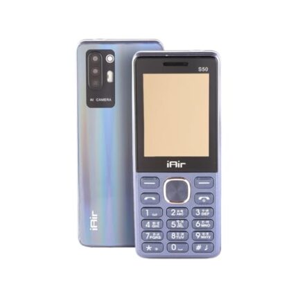 IAIR S50 Dual Sim Keypad Phone | 2800 mAH Battery & Big 2.4 Inch Display | Big Torch Light | Wireless FM & Rear Camera | Auto Call Recording | 32 MB Ram & Expandable 128gb Storage (BiFrost Blue)