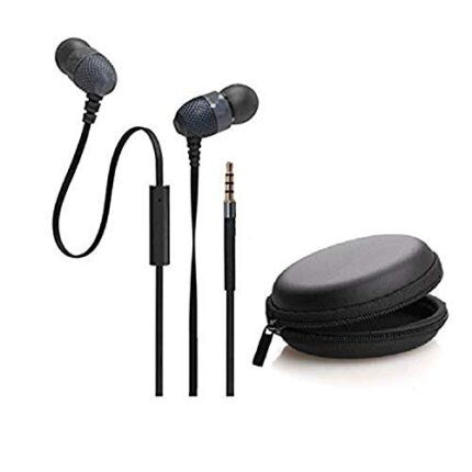 IONIX Earphones | Earphones with mic | Earphones Under 200 | AirPods case, AirPods Cover, Compatible with All 3.5 MM Stereo Pin, Earphones for All Mobile, Wired Earphones with Mic and Headphone case