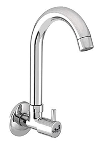 JAGGER Turbo Sink Cocke for Kitchen Sink 360 Degree Rotating with Foam Flow, Brass Tap with Chrome Finish Full Brass tap for Kitchen Sink taps with Free Flange and Teflon Tape