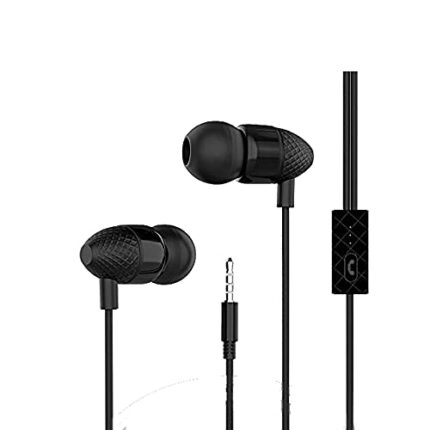 JK Paradise Universal Wired Earphone with mic for Calls for All Smartphone in Ear Headphone Headset (Black)