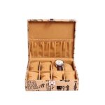 Jhola Basta Men and Women Watch Box/Watch Case/Watch Organizer for 8 Watches (Wheat Brown)