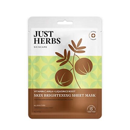 Just Herbs Sheet Mask for Glowing Skin Serum Masks, 20g