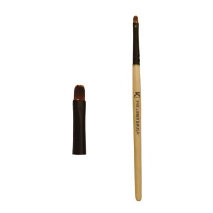 KINDED Gel and Liquid Eye Liner Eyes Makeup Brush Professional Series for Makeup Beauty with Smooth Soft Synthetic Hair Bristles Anti Rust Aluminium Ferrule Natural Wooden Handle Grip