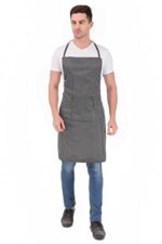 KODENIPR CLUB Men Women Hotel Cafe Restaurants Catering Cooking Kitchen Chef Apron (Grey-Stripe)