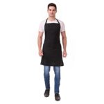 KODENIPR CLUB Mens and Womens Chef Cooking Kitchen Apron (Non-Waterproof, Black, 1)