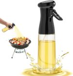 Kettlekane 200ml Glass Oil Dispenser Spray Bottle, Refillable Food Grade Oil Vinegar Sprayer Bottles for Kitchen, Air Fryer, Salad, Baking, Grilling, Frying (Pack of 1) (Multi Colour)