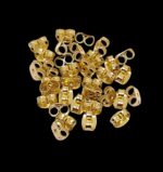 Kumu Jewellery Tools (100 Pcs Approx) Extra Premium Golden Bullet Clutch Butterfly/Premium Earring Stopper/Earring Nuts Golden/Earring Golden Metal Stopper/Earring Back Stopper/Earring Back