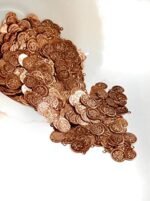 LECRAFT Lakshmi Coin/kasu for Hand Embroidery Work Light Weight Coin Pack of 100pc (10mm, Copper)