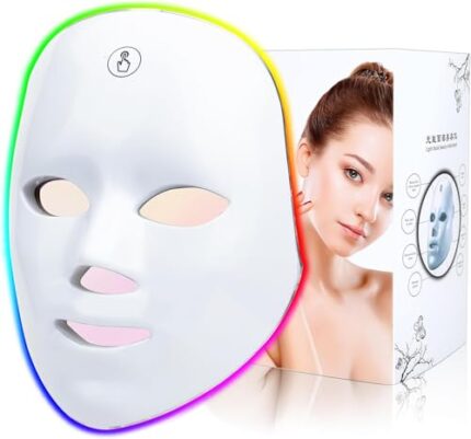 LED Face Màsk(model FM-01), 7 Color LED Face Màsk Light Theràpy, Cordless LED Facial Màsk Skìn Care Màsk for both beauty salons and home use