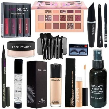 LOVE HUDA Professional Waterproof Long Lasting Beauty Parlour & Bridal Makeup Combo Kits For Women & Girls All Products In1 Box Set Of 11