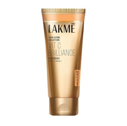 Lakme Vitamin C Brilliance Facewash 100g | Vitamin C Face Wash for Glowing and Brighter Skin | 100% Soap Free Cleanser