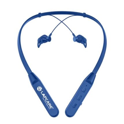 Lapcare Wooband 105 Wireless in Ear Bluetooth V5.1 Neckband with Upto 20Hrs Playtime| 10MM Dynamic Drivers| Super Fast Charging| IPX5|Type C Charging| Magnetized Buds (LNB- 123L)