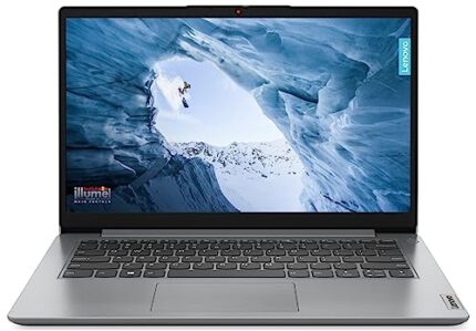 Lenovo IdeaPad 1 Intel Core Celeron N4020 14" HD Thin and Light Laptop (8GB/256GB SDD/Windows 11 Home/Office 2021/1Yr Warranty/Cloud Grey/1.3Kg), 82V6007YIN