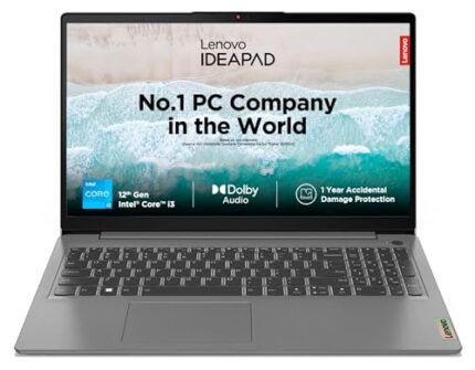 Lenovo IdeaPad 3 12th Gen Intel Core i3-1215U 15 Inch (39.65cm) FHD Thin & Light Laptop (16GB/512GB SSD/Windows 11/Office 2021/1Yr ADP Free/3months Game Pass/Arctic Grey/1.63Kg), 82RK017RIN